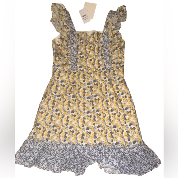 NWT 7021 Ruffle Printed High Waist Dress Size Large - Picture 4 of 7